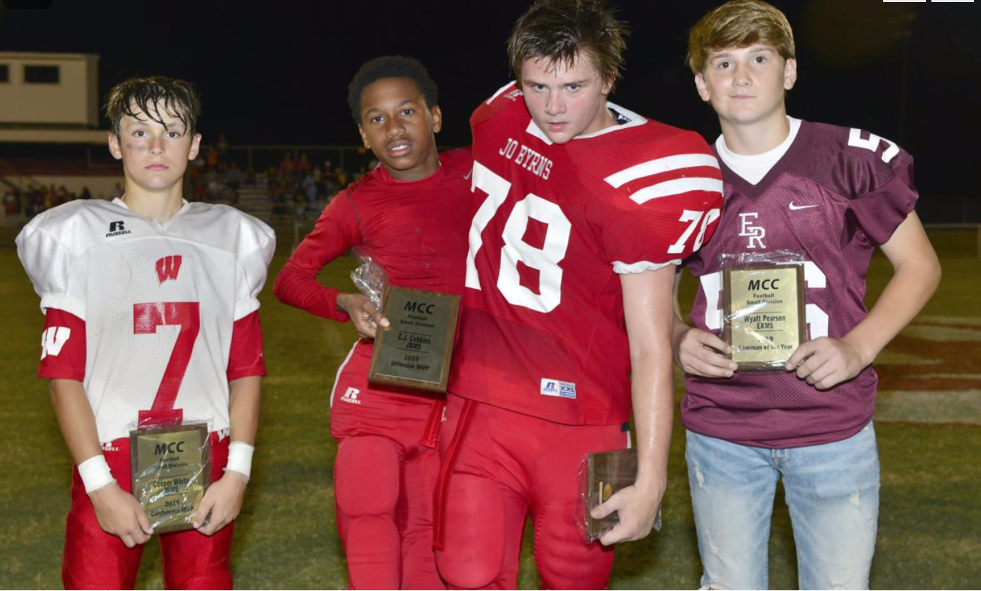 Wyatt Pearson from East Robertson Middle School is the Stewart Williams